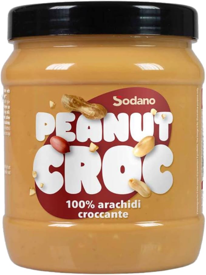 Peanut cream with crunchy grain of toasted peanuts "Peanut Croc" 300 gr - Sodano