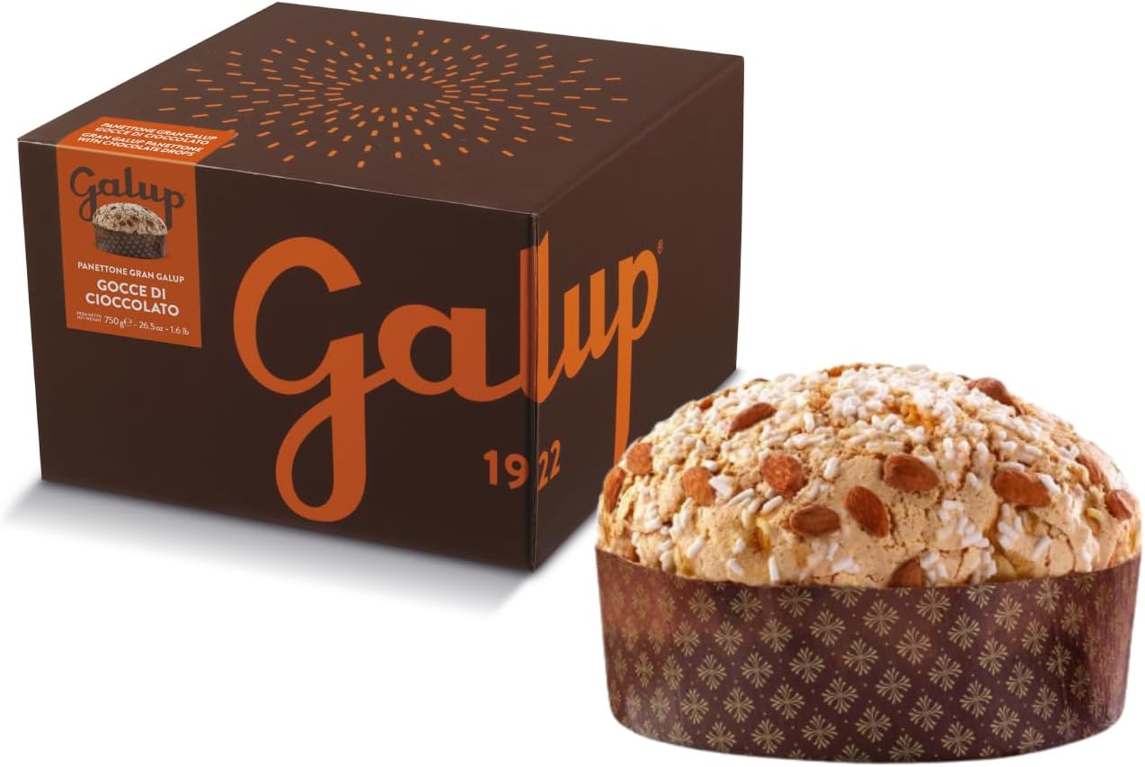 PANETTONE GRAN GALUP CON GOCCE DI CIOCCOLATO 750 GR IN SCATOLA - GALUP