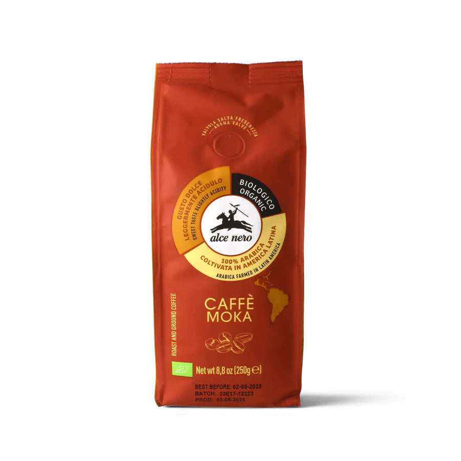 Caffè 100% arabica per moka biologico 250 gr - Alce nero