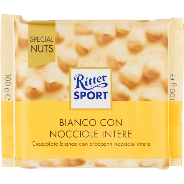 Ritter Sport Bianco con Nocciole Intere 100 gr