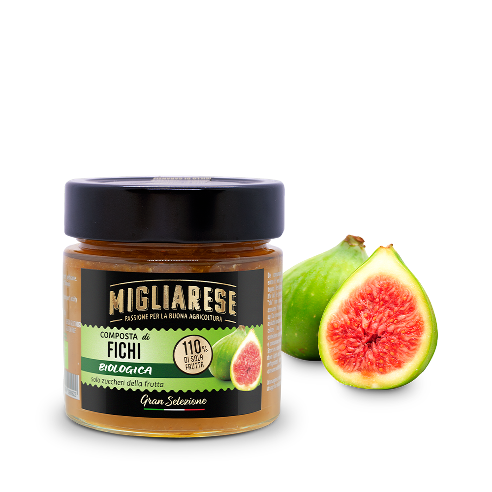 Composta di fichi biologica - solo con zucchero di frutta naturale d'uva - Migliarese - 280g