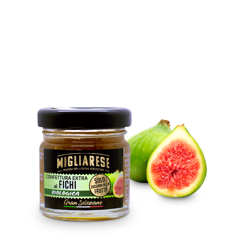 Confettura extra di fichi biologica - solo con zucchero di frutta naturale - Migliarese - 35g