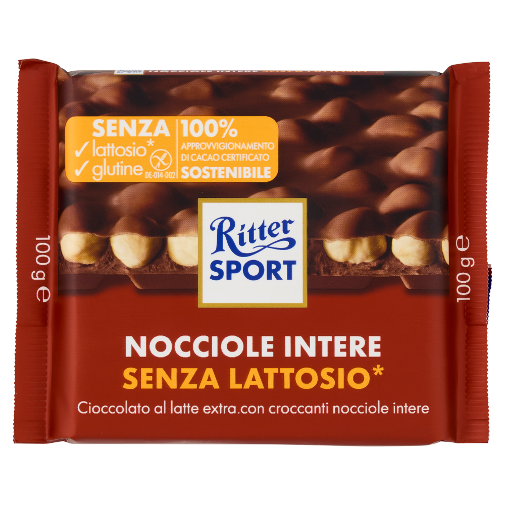 Ritter Sport Nocciole Intere Senza lattosio - 100 g