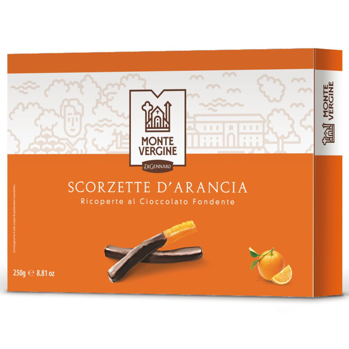 Scorzette D'arancia Ricoperte Al Cioccolato Fondente - 250 G DI GENNARO