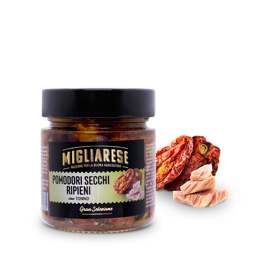 Pomodori secchi ripieni con tonno - Migliarese - 225 g