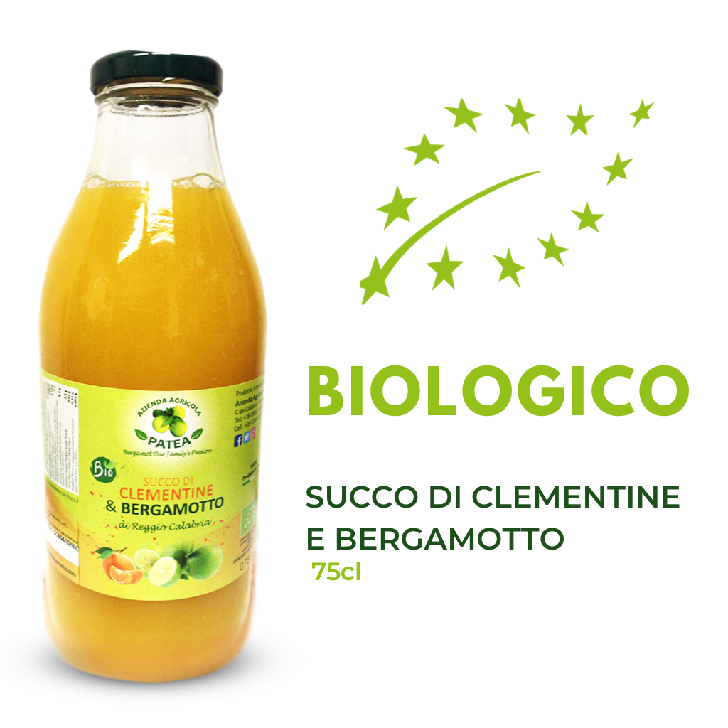 Succo biologico - Succo di clementine e bergamotto – Azienda agricola Patea – 75cl