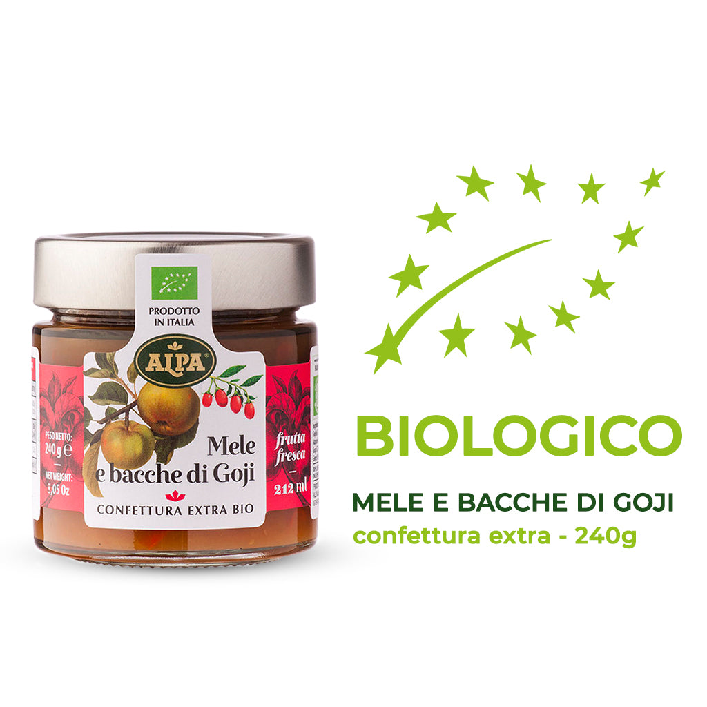 Confettura biologica extra mele e bacche di goji - Alpa - 240g
