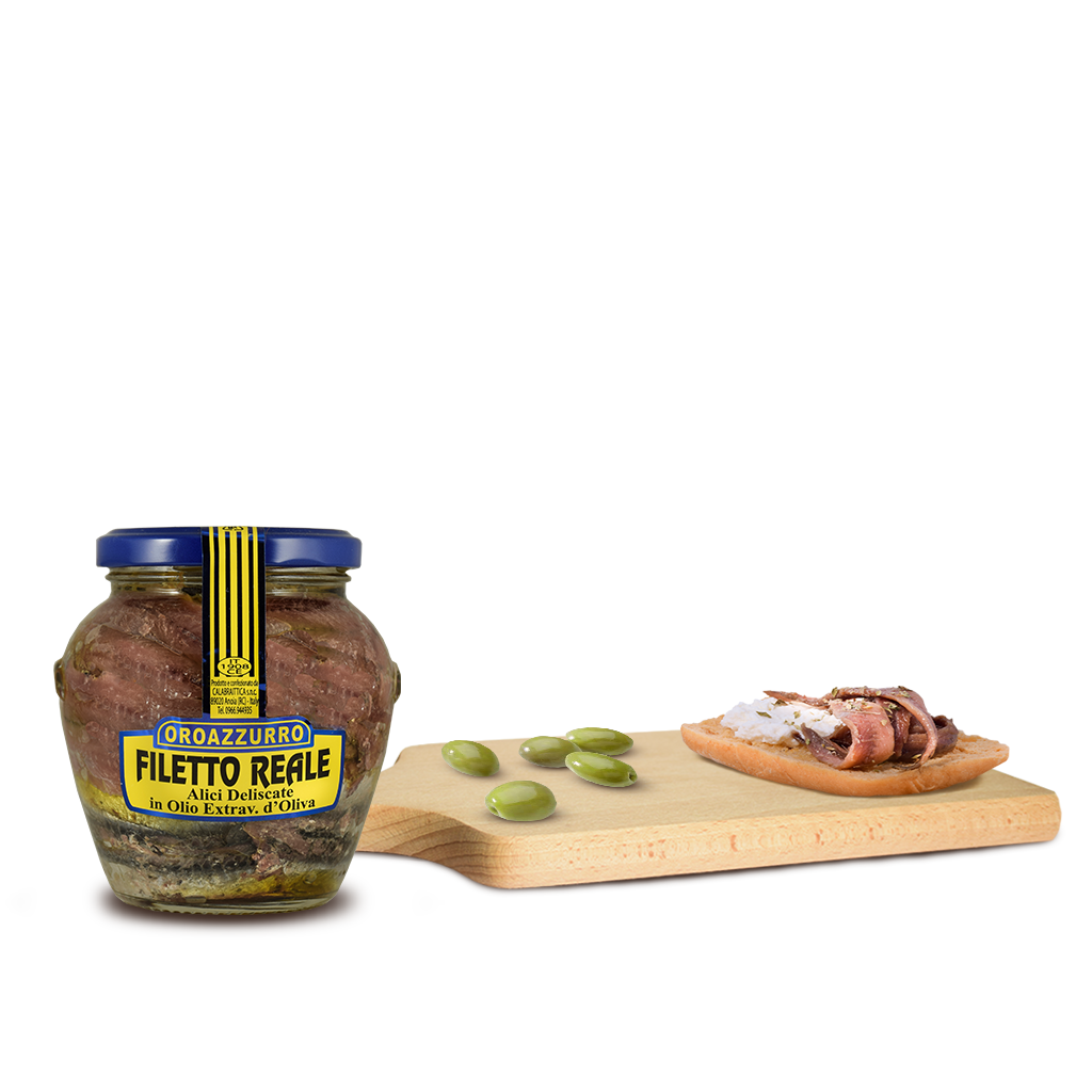 Fish - Alices - Royal Fillet of anchovies in extra virgin olive oil - Calabraytic - 300g