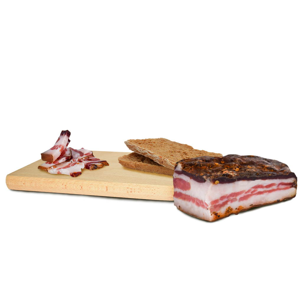 Pancetta tesa  con peperoncino di Monte Poro - 300g