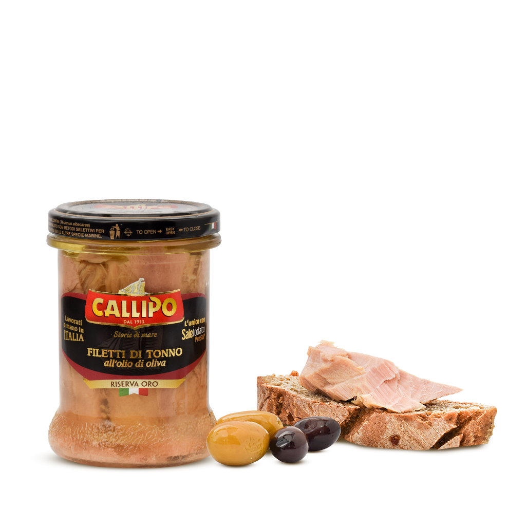 Pesce - Tonno vetro - Filetti di tonno Yellowfin - Riserva oro - Callipo - 250gr