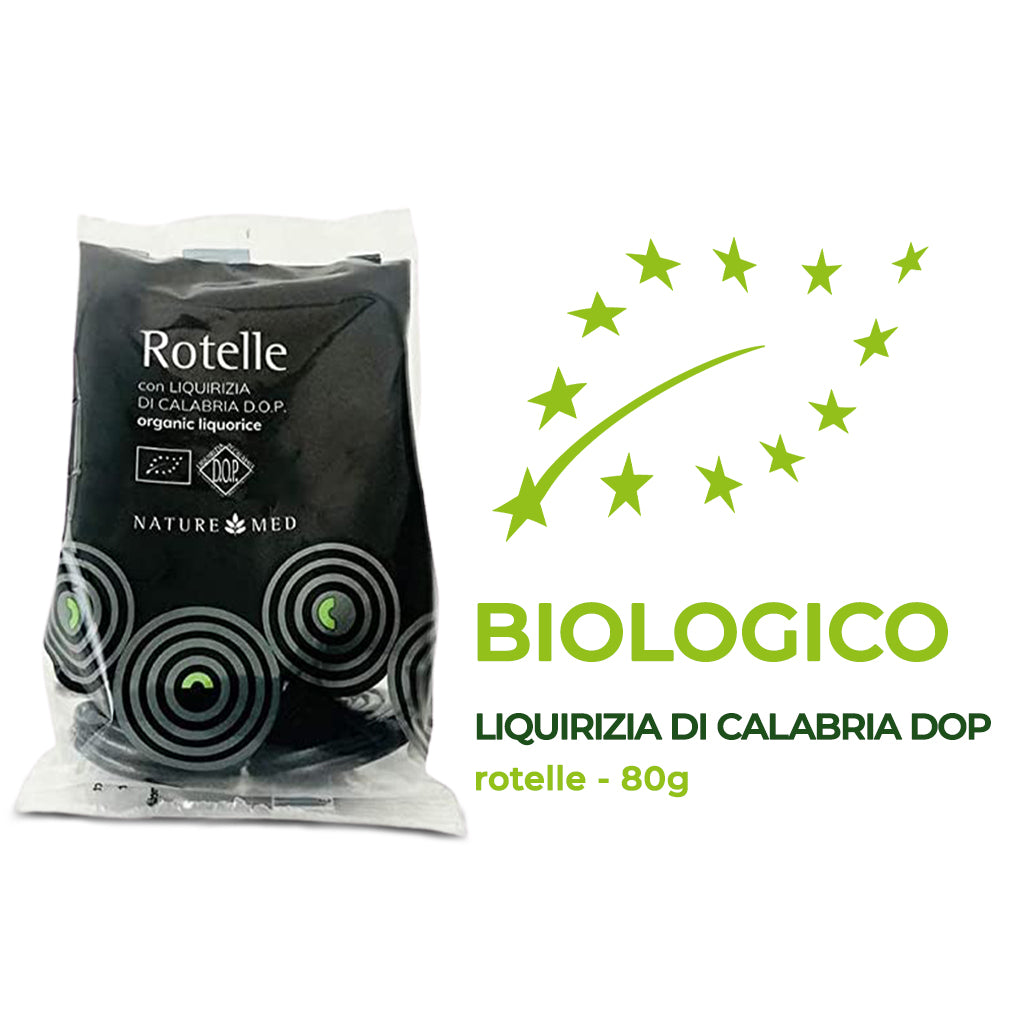 Liquirizia - Rotelle di liquirizia di Calabria biologica Dop - Nature Med - 80g