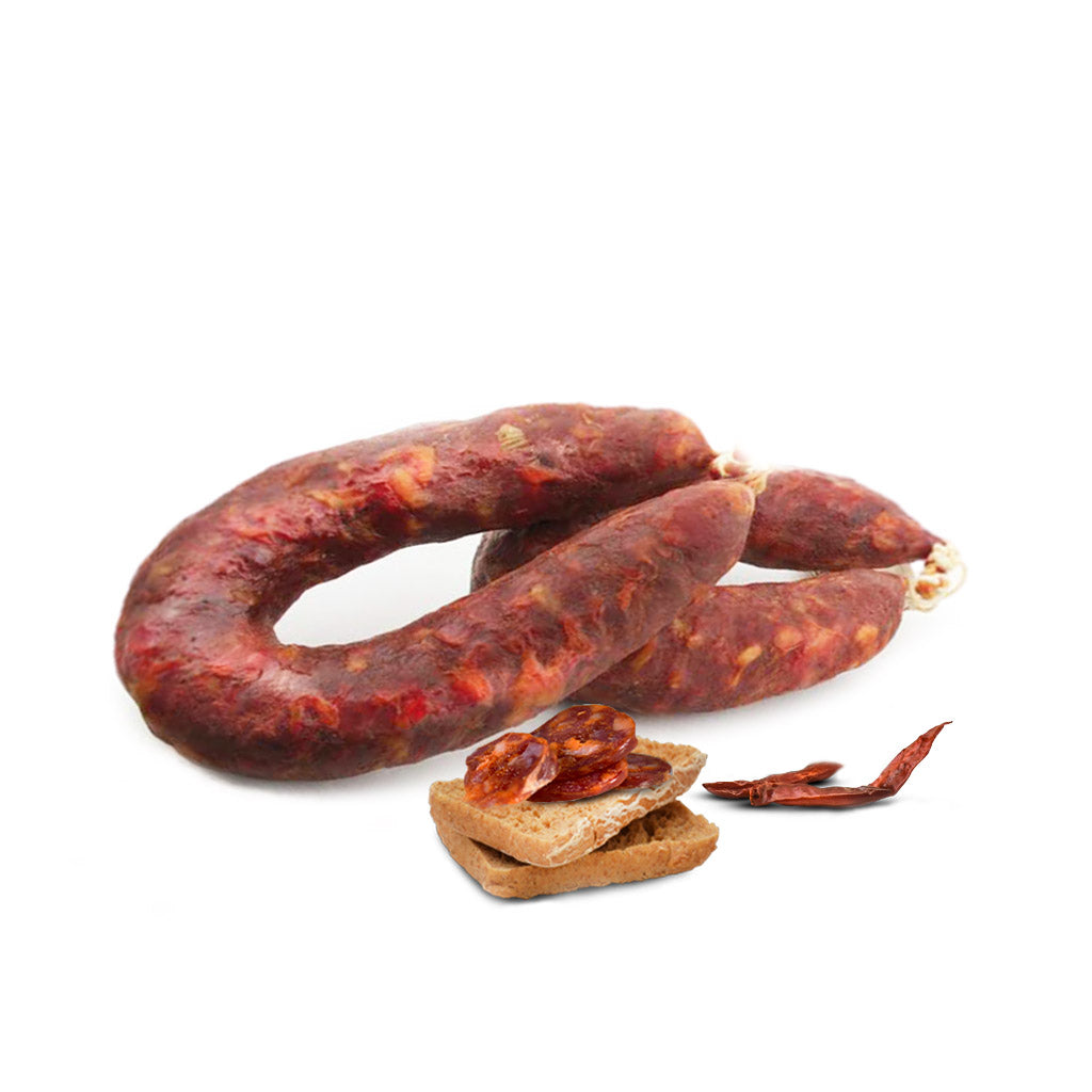 Salsiccia intera piccante - Salumi del Castello - 270g ca