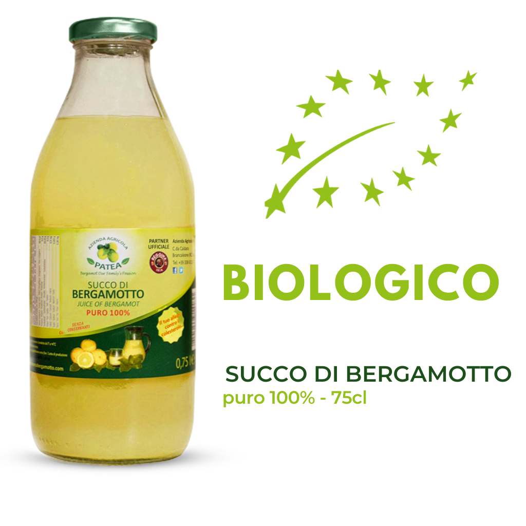 Succo biologico - Succo di bergamotto puro 100% - Azienda agricola patea - 75cl