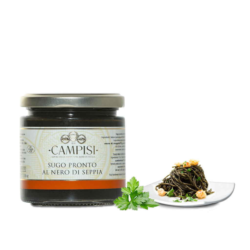Sugo di pesce - Sugo pronto al nero di seppia - Campisi - 220g