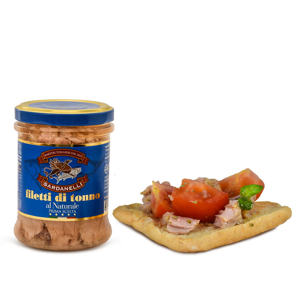 Fish - Glass tuna - natural tuna fillets - Sardanelli - 190g