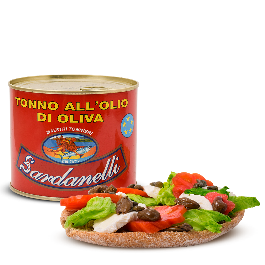 Pesce - Tonno latta - Tonno all'olio d'oliva - Linea cinque stelle - Sardanelli - 620g
