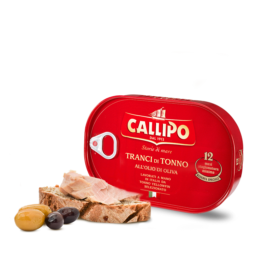Pesce - Tonno latta - Tranci di tonno in olio d'oliva - stagionatura 12 mesi - Callipo - 320g