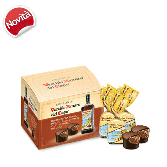 Bitter - old chief bitter - dark chocolate pralines with chief's old bitter cream - caffo -250g