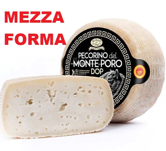 Cheese - pecorino del monte poro dop semi -stagged half form - Borgo dei Vinci -200 gr Half shape