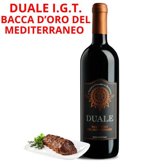 Vino rosso - Duale Calabria rosso I.G.T.- Bacca d'oro del Mediterraneo - Casa vinicola Criserà Srl - 75cl