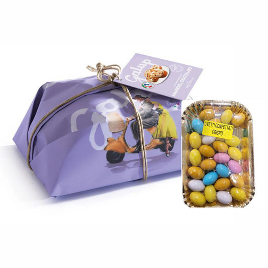 Colomba Gran Galup amarene e cioccolato 750 gr in REGALO un vassoietto di ovetti Crispo