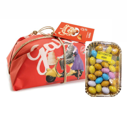 Colomba Tradizionale Gran Galup 750 gr in REGALO un vassoietto di ovetti Crispo