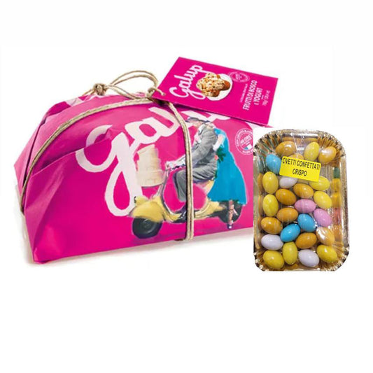Colomba Gran Galup frutti di bosco e yogurt 750 gr  in REGALO un vassoietto di ovetti Crispo