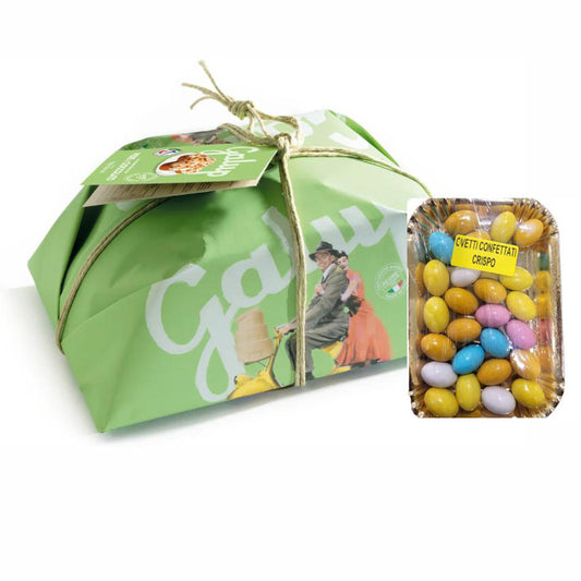 Colomba Gran Galup pere e cioccolato 750 gr in REGALO un vassoietto di ovetti Crispo