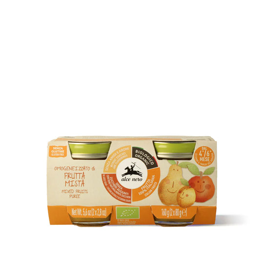 Omogeneizzato di frutta mista biologico - 2X80 GR - Alce nero