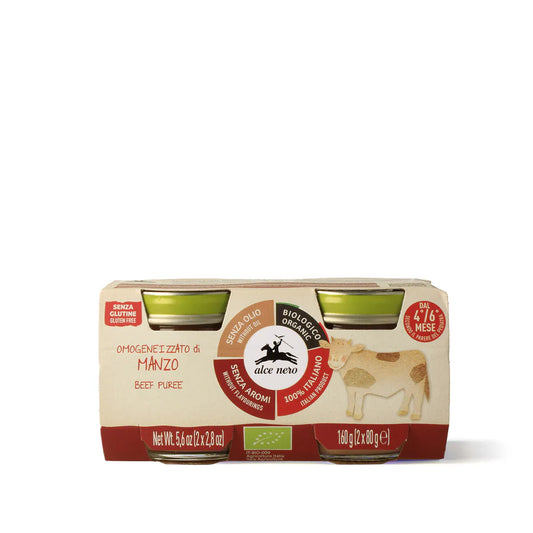 Omogeneizzato di manzo biologico  - 2X80 GR - Alce nero