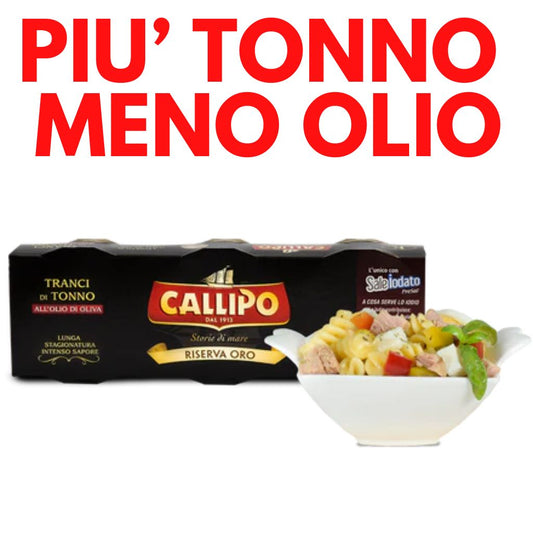 Pesce - Tonno latta - Tranci di tonno Yellowfin - Riserva Oro - Callipo - 70gx3