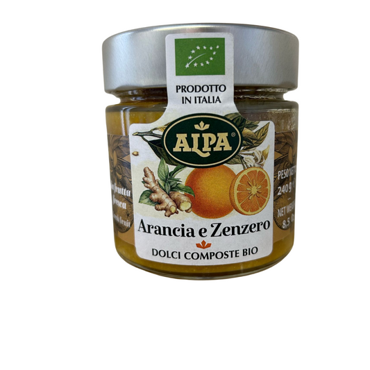 Confettura biologica arancia e zenzero - Alpa - 240g