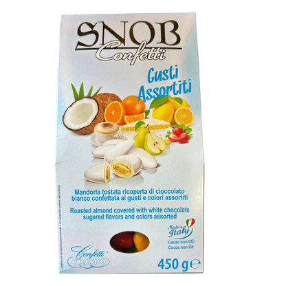CONFETTI CRISPO SNOB GUSTI E COLORI ASSORTITI MANDORLA TOSTATA- 450 GR