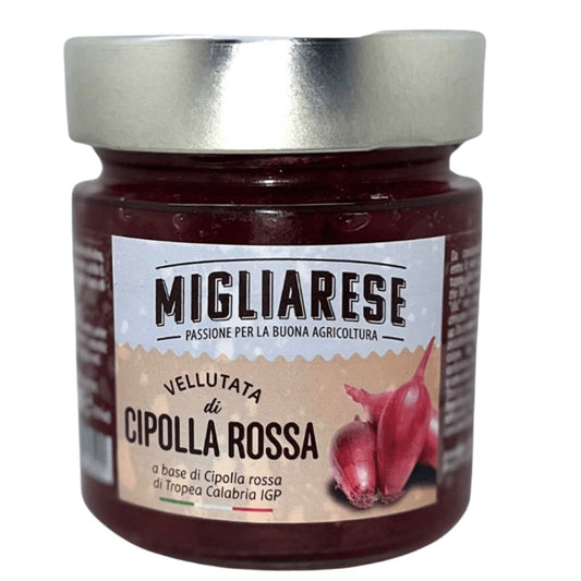 Vellutata di cipolla rossa - a base di cipolla rossa di Tropea CALABRIA I.G.P. - Migliarese - 280 gr