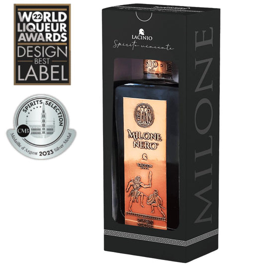 Amaro - Amaro Milone Nero astucciato - Kroton 510 A.C. - Amarissimo di Calabria - Lacinio S.r.l - 70 cl