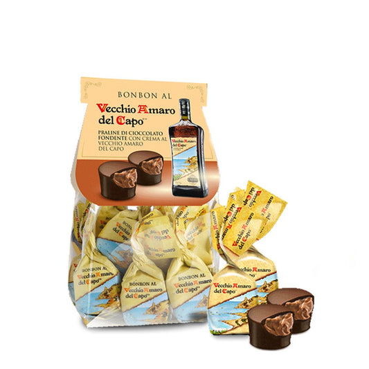 Amaro - Vecchio Amaro del capo - Praline di cioccolato fondente con crema al Vecchio Amaro del capo - Caffo - 200g