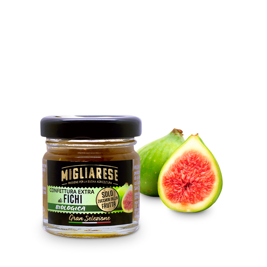 Confettura extra di fichi biologica - solo con zucchero di frutta naturale - Migliarese - 35g