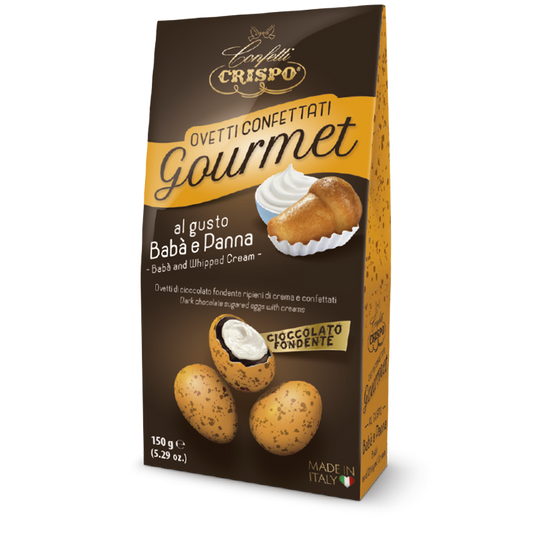 Ovetti confettati Gourmet al gusto babà e panna Arancio Maculati - 150 gr CRISPO