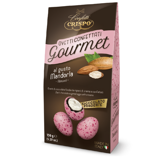 Ovetti confettati Gourmet al gusto mandorla Rosa Maculati - 150 gr CRISPO