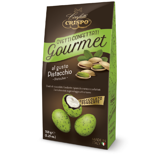 Ovetti confettati Gourmet al gusto pistacchio verdi Maculati- 150 gr CRISPO
