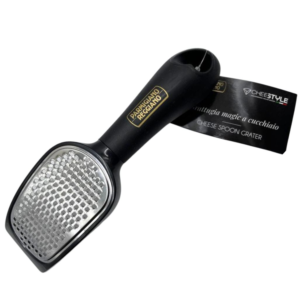 Magic grater by spoon with rubber handle