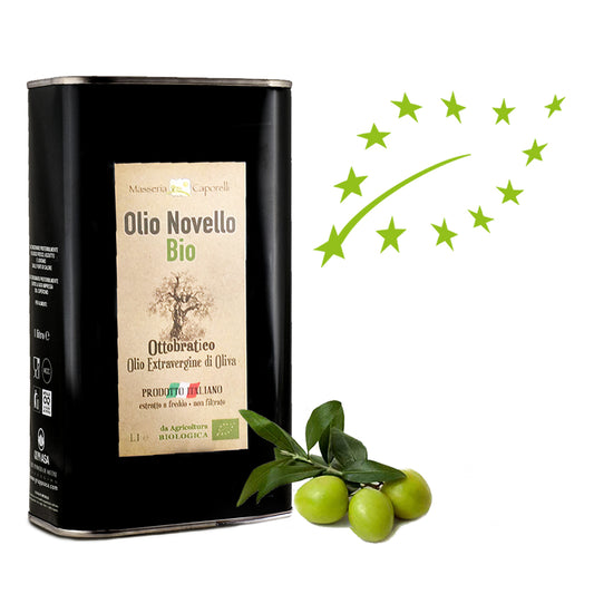 Olio extravergine di oliva Delicato NOVELLO - biologico - Caporelli - 1l