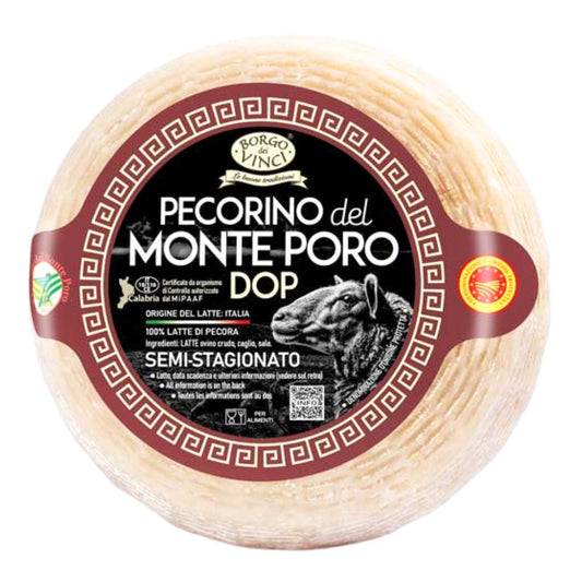 Cheese - Pecorino del Monte Poro DOP Semi -Stagionato - Borgo dei Vinci - 450 gr ca