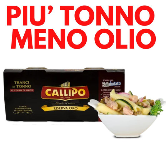 Pesce - Tonno latta - Tranci di tonno Yellowfin - Riserva Oro - Callipo - 140gx2