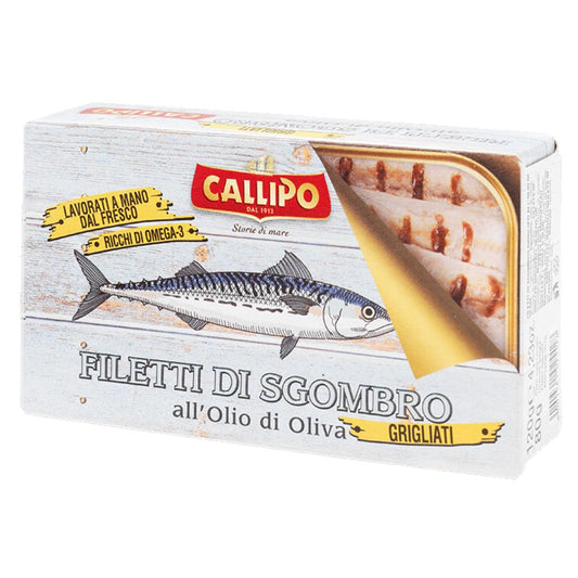 Pesce - Sgombro latta - Filetti di sgombro all'olio d'oliva grigliati - Callipo - 120g