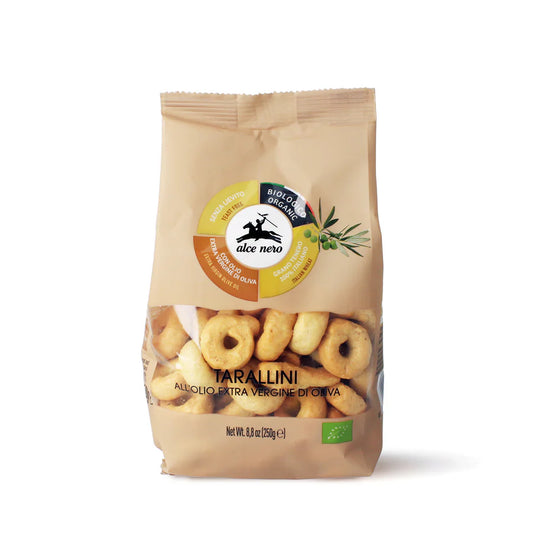 Tarallini with organic extra virgin olive oil 250 gr - Alce Nero