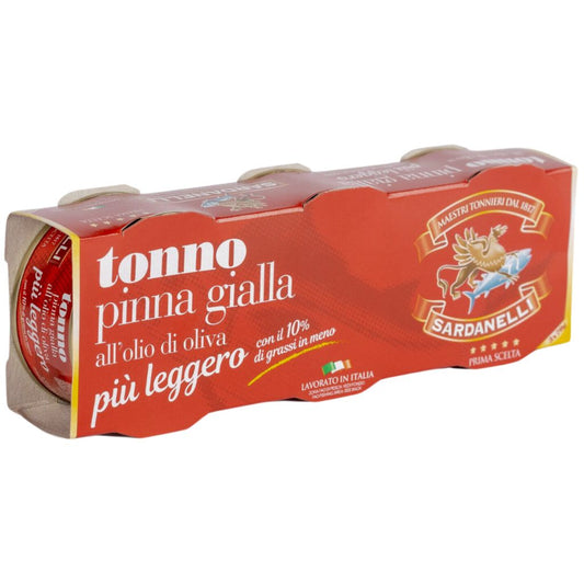Pesce - Tonno latta - Tonno all'olio di oliva - Linea cinque stelle - Sardanelli - 70gx3