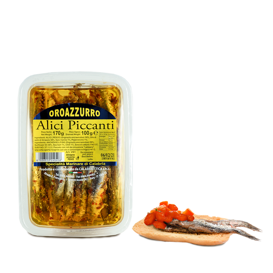 Pesce - Alici - Alici piccanti in vaschetta - Calabraittica - 170g