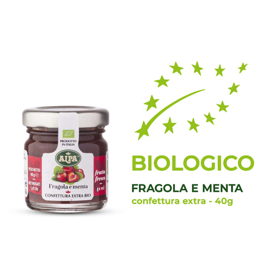 Confettura biologica extra fragola e menta - Alpa - 40g