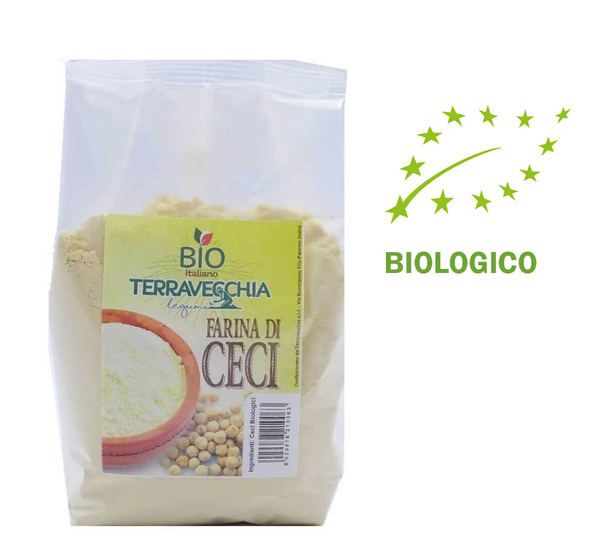 Farina di ceci bianchi bio - 500g - SALVIA - Tutti su per Terra